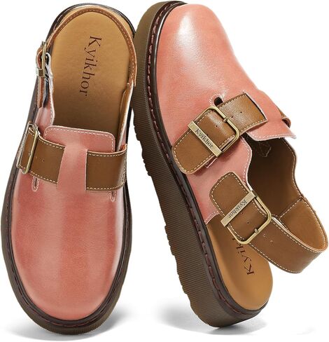 Women's Genuine Leather Clogs for Women Comfort Women Loafer Slip-on Business Casual Dress Shoes Lightweight Leather Mules Office Work Everyday Walking Flats in Kuwait