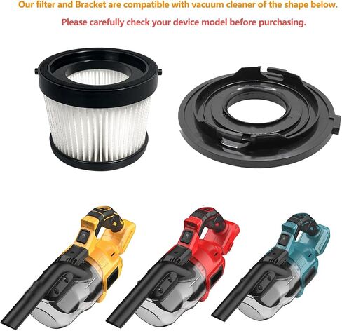 3 Pack Replacement HEPA Filters with Holder, Compatible with KXX KXHV-3 Cordless Handheld Vacuum, also Works with Vijezoy, WISLET, Rueqior, DEMIMA, LITEKON, Fledukten, Brngeqi and Tsu‌Icaty Vacuum. in Kuwait
