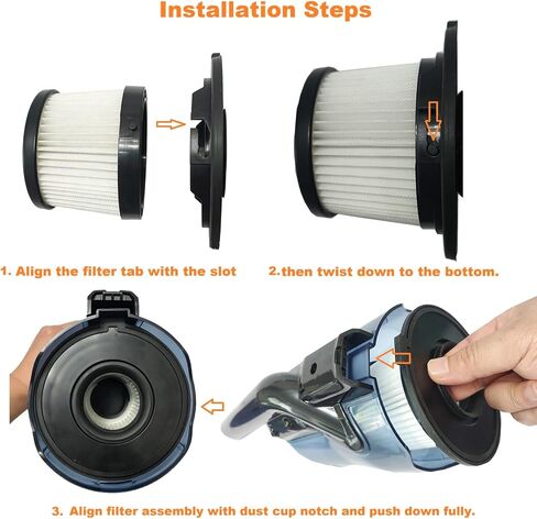 3 Pack Replacement HEPA Filters with Holder, Compatible with KXX KXHV-3 Cordless Handheld Vacuum, also Works with Vijezoy, WISLET, Rueqior, DEMIMA, LITEKON, Fledukten, Brngeqi and Tsu‌Icaty Vacuum. in Kuwait