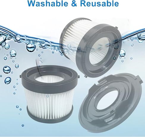 3 Pack Replacement HEPA Filters with Holder, Compatible with KXX KXHV-3 Cordless Handheld Vacuum, also Works with Vijezoy, WISLET, Rueqior, DEMIMA, LITEKON, Fledukten, Brngeqi and Tsu‌Icaty Vacuum. in Kuwait