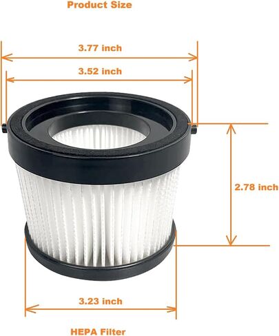 3 Pack Replacement HEPA Filters with Holder, Compatible with KXX KXHV-3 Cordless Handheld Vacuum, also Works with Vijezoy, WISLET, Rueqior, DEMIMA, LITEKON, Fledukten, Brngeqi and Tsu‌Icaty Vacuum. in Kuwait