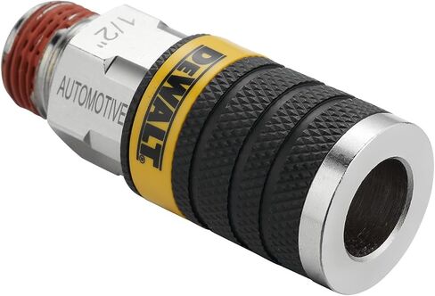 DEWALT 1/2-Inch Body Automotive Air Coupler with 1/2-Inch MNPT: Maximum High-Flow 6-Ball Design, 300 PSI in Kuwait