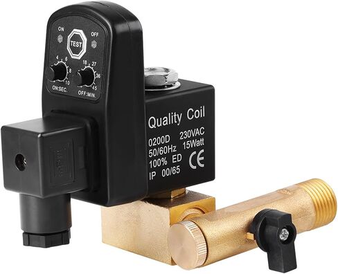 G1/2" Automatic Drain Valve, AC230V Electronic Timed Air Compressed Drain Valve(230V) in Kuwait