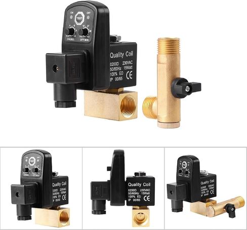 G1/2" Automatic Drain Valve, AC230V Electronic Timed Air Compressed Drain Valve(230V) in Kuwait