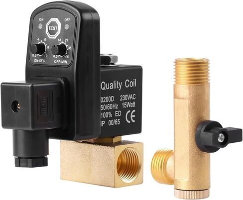 G1/2" Automatic Drain Valve, AC230V Electronic Timed Air Compressed Drain Valve(230V) in Kuwait