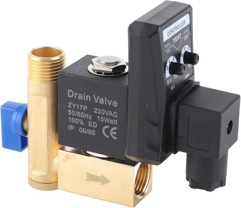 G1/2" Automatic Drain Valve, AC230V Electronic Timed Air Compressed Drain Valve(230V) in Kuwait