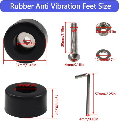 8 Pcs Anti Vibration Rubber Feet Kit for Air Compressors Generators Pressure Washers, 192310GS Anti-Wear Rubber Bumper Feet Pads Fit for Coleman Powermate 094-0026, Sanborn E106661, D091007 in Kuwait