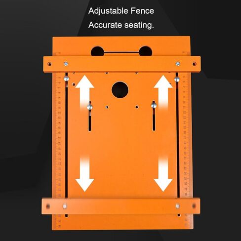Yosoo Health Gear Circular Saw Base Plate 28x25cm Router Table Insert with Clear Scale Markings Cut Guidesuitable, Aluminium Plate, Mini Square Woodworking Benches Flip Multifunctional Trimming in Kuwait