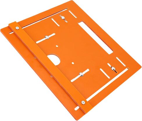 Yosoo Health Gear Circular Saw Base Plate 28x25cm Router Table Insert with Clear Scale Markings Cut Guidesuitable, Aluminium Plate, Mini Square Woodworking Benches Flip Multifunctional Trimming in Kuwait