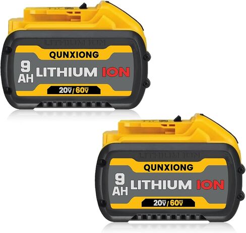 2 Pack 9.0Ah DCB606 20V/60V Max Battery Replacement for Dewalt 60V Battery | DCB612 DCB609 Compatible with Dewalt 20v/60v Cordless Power Tools Battery Pack in Kuwait
