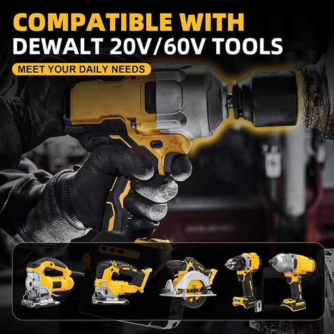 2 Pack 9.0Ah DCB606 20V/60V Max Battery Replacement for Dewalt 60V Battery | DCB612 DCB609 Compatible with Dewalt 20v/60v Cordless Power Tools Battery Pack in Kuwait