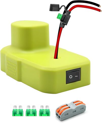 1pack Replacement for Power Wheels Adapter Compatible for Ryobi 18V Battery Adapter Power Connector with Fuse & Wire Terminals 12AWG Wire for DIY RC Car Toys and Robotics in Kuwait