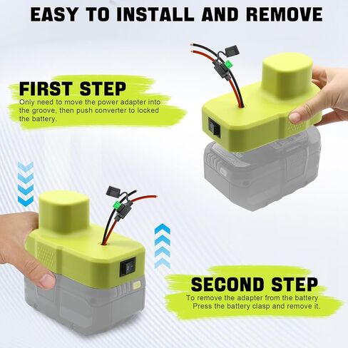 1pack Replacement for Power Wheels Adapter Compatible for Ryobi 18V Battery Adapter Power Connector with Fuse & Wire Terminals 12AWG Wire for DIY RC Car Toys and Robotics in Kuwait