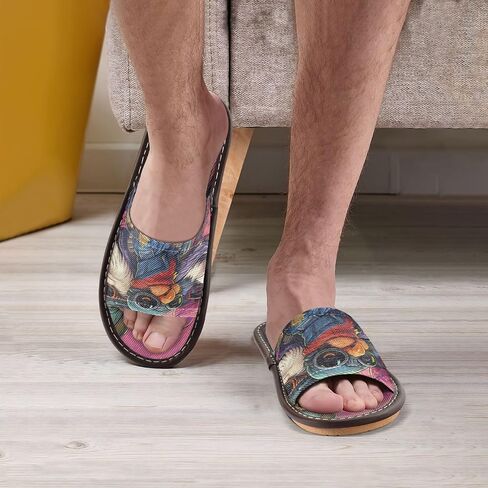 Cool Space Animal Art Travel Beach Slippers for Youth Lightweight Waterproof Open Toe Sandals Non-Slip for Indoor & Outdoor Women Men in Kuwait