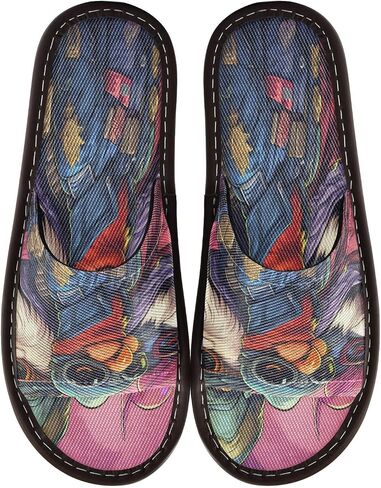 Cool Space Animal Art Travel Beach Slippers for Youth Lightweight Waterproof Open Toe Sandals Non-Slip for Indoor & Outdoor Women Men in Kuwait