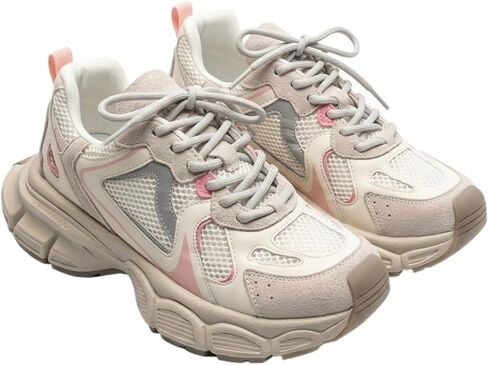 Women's Chunky Sneakers Breathable Mesh Platform Walking Shoes Fashion Dad Shoes Versatile Casual Footwear for Running Streetwear in Kuwait