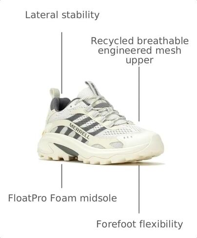 Merrell Women's Moab Speed 2 Hiking Shoe, Chalk, 6.5 in Kuwait