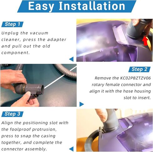 KC02PBZTZV06 Canister Vacuum Cleaner Hose Adapter & KC26QSTZV06 Vacuum 3-Prong Circuit Spring Fits for Kenmore Replacement Part for Canister Vacuum Electric Hoses in Kuwait