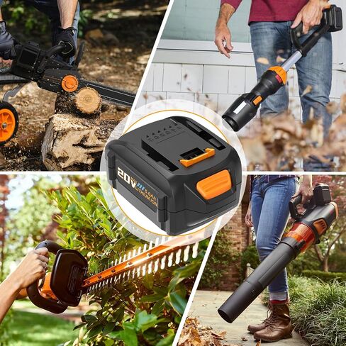 2 Packs 5.0Ah Replace for Worx 20V Battery WA3525 WA3578 WA3575 WA3520 WG151s, Compatible with Worx 20V Power Tools and Charger in Kuwait
