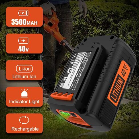 40V MAX 3.5Ah Lithium Battery Replacement for Black and Decker 40 Volt Battery LBXR36 LBX2040 LBX2540 LBX1540 LBXR2036, Compatible with All Power 40V Black and Decker Power+ Tools in Kuwait