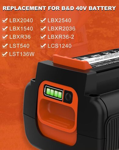 40V MAX 3.5Ah Lithium Battery Replacement for Black and Decker 40 Volt Battery LBXR36 LBX2040 LBX2540 LBX1540 LBXR2036, Compatible with All Power 40V Black and Decker Power+ Tools in Kuwait