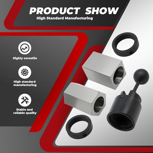 Nakkaa 5C-CB 5C Collet Block 1/16"-1-1/8" Hex Square with Collet Closer | Hardened steel construction, Precision fixture for milling, lathe and grinding machining work in Kuwait
