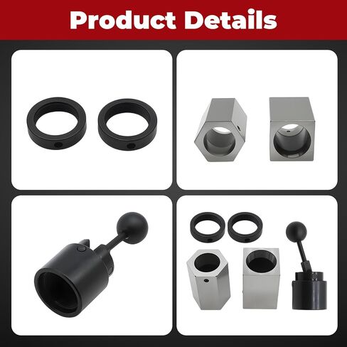 Nakkaa 5C-CB 5C Collet Block 1/16"-1-1/8" Hex Square with Collet Closer | Hardened steel construction, Precision fixture for milling, lathe and grinding machining work in Kuwait