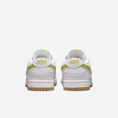 Nike Dunk Low Women's Shoes (HJ7335-133, White/Gum Yellow/Bright Cactus) Size 9 in Kuwait