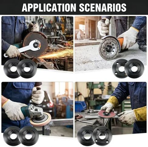 7PCSAngle Grinder Nut ＆ Angle Grinder Wrench Set， Premium 5/8-11 Flange Metal Lock Nut, Compatible with Dewalt, Makita1, Metabo, Bosch, Ryobi, Black Decker 4.5" 5" Grinder Parts in Kuwait