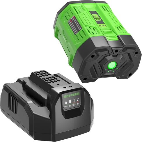 2-Pack Replacement for EGO 56V Battery 10Ah BA2800T and CH2100 Charger | Compatible with EGO 56 Volt Batteries BA5600 BA4200 BA2800 BA1400(Green) in Kuwait