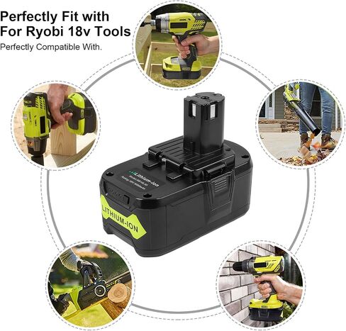 Fancy Buying 18V 6.0Ah P108 Battery Replacement for Ryobi 18 Volt Battery Lithium P102 P103 P104 P105 P107 P109 P122,Battery for Ryobi ONE+ Cordless Drill Tool (1Pack) in Kuwait