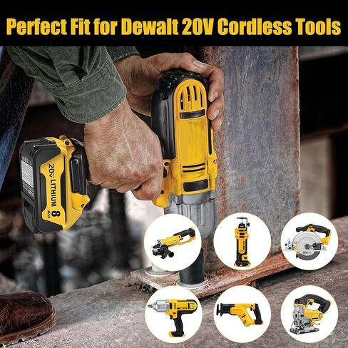 4Packs 20V 8.0Ah Replacement Battery for Dewalt Compatible with Dewalt 20V Max Battery and 20 Volt Cordless Power Tools in Kuwait