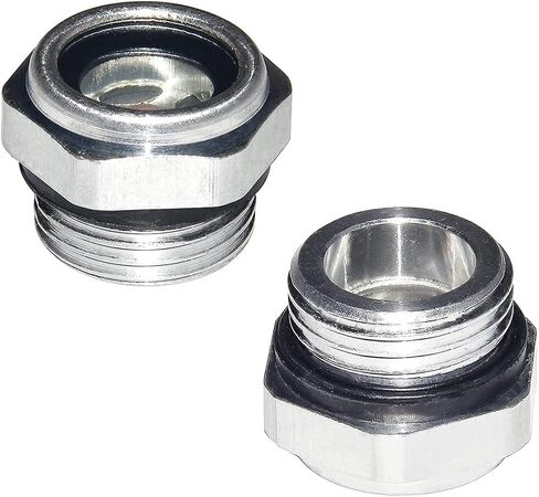 Flyshop M30 x 2 Male Threaded Oil Liquid Level Sight Glass Aluminum Alloy Air Compressor Fittings, 2Pcs in Kuwait