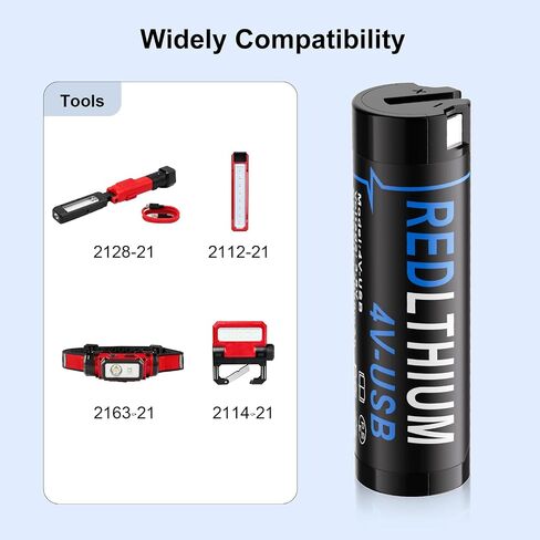 1 Pack 3000mAh 4V USB RedLituium Battery Replacement for MK Headlamp & Flashlight - 3X Faster USB Charge Compatible with 48-11-2131, 2114-21, 2163-21, 2112-21, 2128-21 in Kuwait
