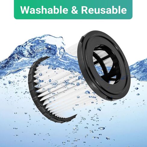 2 Pack DCV580H DCV581H HEPA Filter Replacement Compatible with DEWALT 20V MAX Shop Vac Cleaner Cordless and Corded Portable 2 Gallon Wet Dry Vacuum, Washable and Reusable Filter in Kuwait