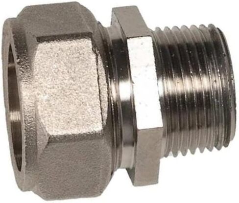 Fits for Maxline 3/4" M8003 Straight Fitting for 3/4" Rapidair Tubing Nickel-Plated Brass with Male NPT Thread & Double O-Ring Seal (175 psi Max Pressure) in Kuwait