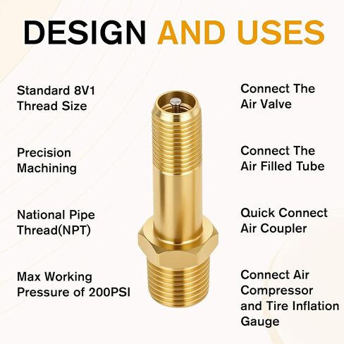 4PCS 1/8" NPT Tank Valve Brass-Valve 1/8 Npt Air Tank Valve with Sealing Caps with Air Compressor Tanks in Kuwait