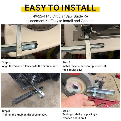 49-22-4146 Circular Saw Rip Fence Replacement Kit for Mwa-KEE | Circular Saw Rip Guide: 6405-6, 6390-20, 6390-21, 6394-21, 6460 2 Pack in Kuwait