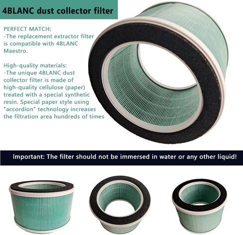 1 PACK brikiwee extractor filter Air Filter HEPA 12 Certified Medical Grade compatible with 4BLANC Maestro Series Dust Collectors in Kuwait