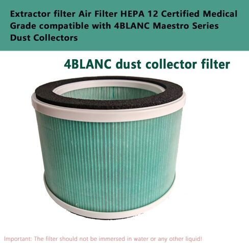 1 PACK brikiwee extractor filter Air Filter HEPA 12 Certified Medical Grade compatible with 4BLANC Maestro Series Dust Collectors in Kuwait