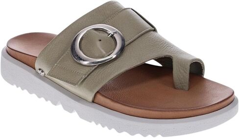 Revere Biscay Women’s Sandals - Premium Leather, Toe Post Slide Sandals, Adjustable Straps, Arch Support, Shock-Absorbing, Stylish & Comfortable for Travel & Daily Wear Sage 6-6.5 M US in Kuwait