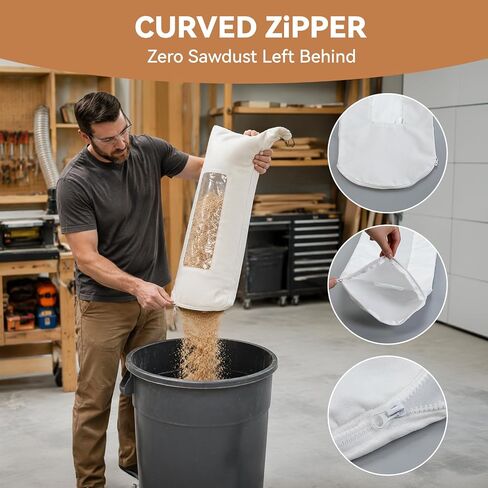Table Saw Dust Collector Bag Compatible for Dewalt Ryobi Table Saw, Dust Catcher Bag with Clear Window Design, Easy Install & Empty, Fit for 10" Tablesaws with 2.5" Dust Port in Kuwait