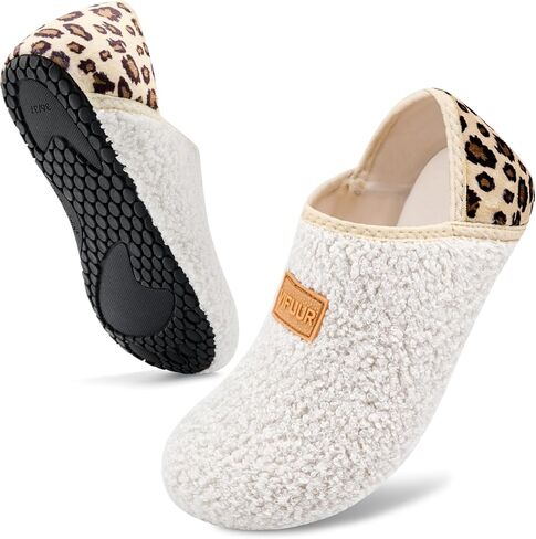 VIFUUR House Slippers for Women and Men, Slip-On Indoor Barefoot Sock Shoes, Fuzzy Cozy Soft Warm Slippers for Home Bedroom Travel in Kuwait