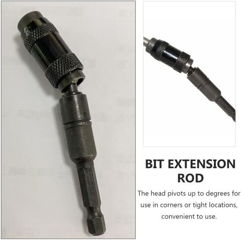 Hemobllo Magnetic Drill Bit Extension Holder Pivoting Screwdriver Tip Shaft 1/4 Shank for Impact Drivers Tight Corners in Kuwait