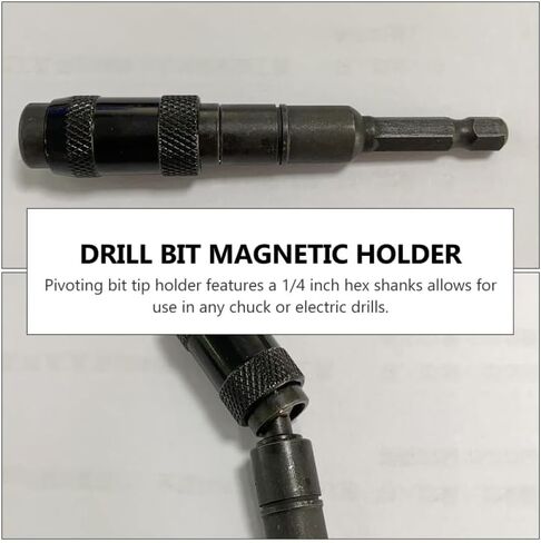 Hemobllo Magnetic Drill Bit Extension Holder Pivoting Screwdriver Tip Shaft 1/4 Shank for Impact Drivers Tight Corners in Kuwait
