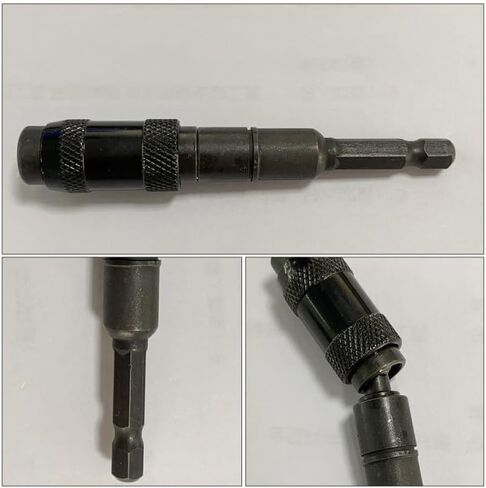 Hemobllo Magnetic Drill Bit Extension Holder Pivoting Screwdriver Tip Shaft 1/4 Shank for Impact Drivers Tight Corners in Kuwait