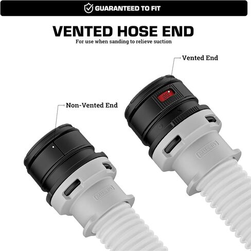 Mullet FitsAll Hose Kit - 8 Dust Port Fittings for Power Tools & Shop Vac | Fits All Wet Dry Vacs & Extractors, Translucent, Kink and Crush Resistant, 10ft Hose with 1.25-Inch Diameter in Kuwait