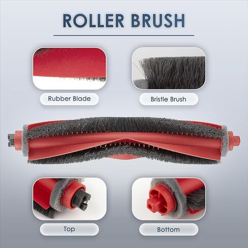 (11 Pack) Q10 X5+ Replacement Parts Compatible with Roborock Q10 X5+ Robot Vacuum Cleaner, 1 Roller Brush, 4 Side Brushes, 2 HEPA Filters, 2 Dust Bags, 2 Mop Pads, Accessories Kit in Kuwait