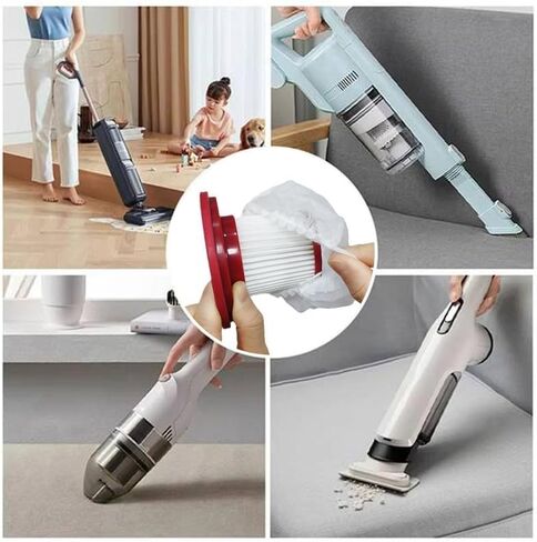 100PCS Multifunctional Vacuum Cleaner Filters, Elastic Non-Woven Fabric Filters Suitable for Household Vacuum Cleaners Captures Dust And Pet Hair in Kuwait