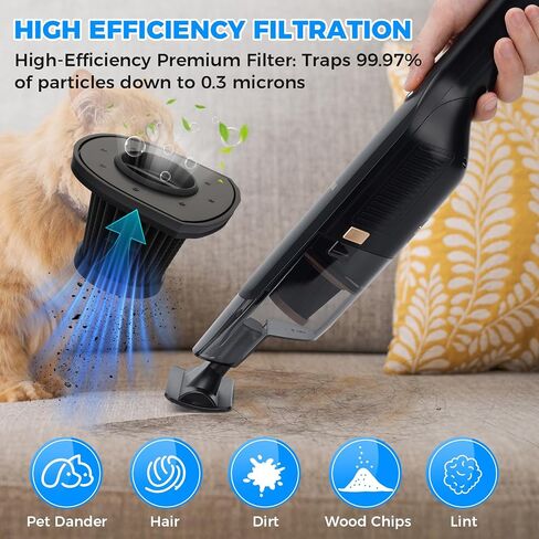 4 Pack 820 Vacuum Replacement Filter for 820 Series Pet Hair Eraser Filter Handheld Vacuum Washable & Reusable Mesh Filter Set Only Compatible with VACFAM 820 Cordless Vacuum Cleaner in Kuwait